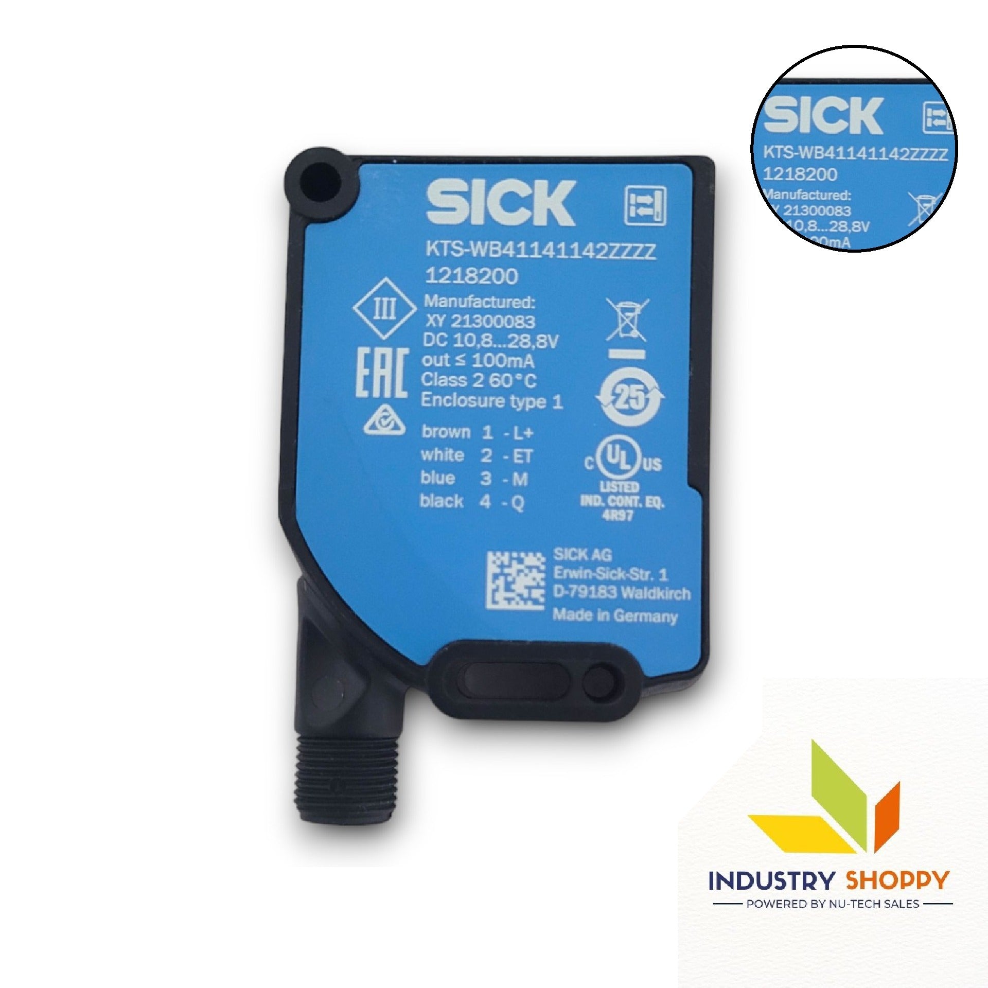 Sick KTS-WB41141142ZZZZ Contrast Sensor Sick KTS-WB41141142ZZZZ Contrast Sensor